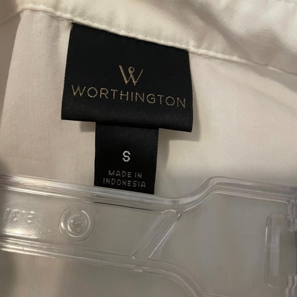 Worthington White Button Down Shirt size Small - Picture 2 of 7